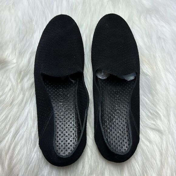 Pedro Garcia Cristiane Black Perforated Suede Slip On Loafer Sz 37.5/US 7.5 - Picture 4 of 8